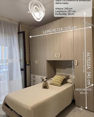 Cameretta completa di armadio, letto e scrivania