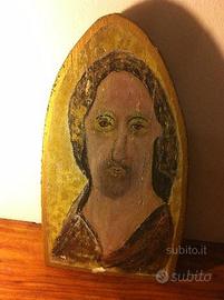 Dipinto Pittura Legno "Cristo"