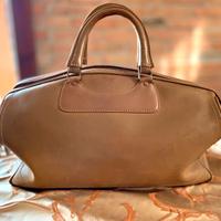 Borsone in pelle da viaggio, vintage 1950