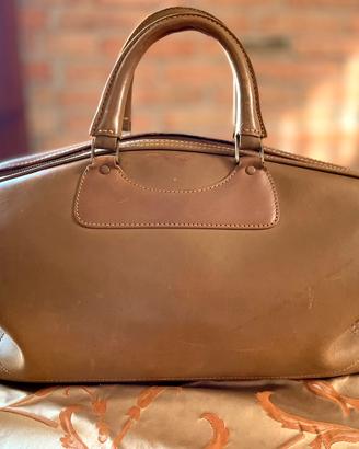 Borsone in pelle da viaggio, vintage 1950