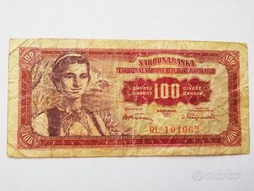 Banconota 100 Dinara Jugoslavia 