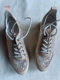 CaféNoir sneakers donna 37 cipria pizzo platform
