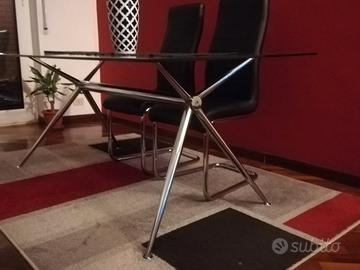 tavolo Chateau d'Ax in vetro