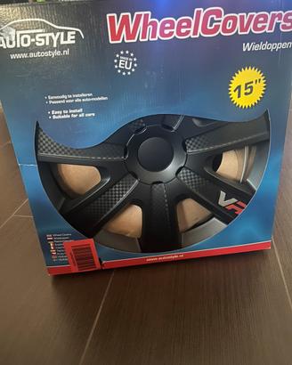 AutoStyle Set di 4 Copricerchi VR 15 Pollici Nero