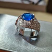anello zaffiro diamanti