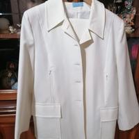 Completo giacca e pantalon donna bianco
