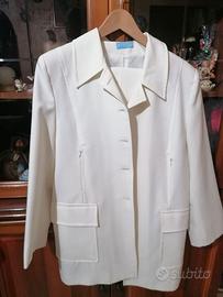Completo giacca e pantalon donna bianco