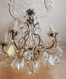 lampadario gocce in cristallo