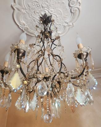lampadario gocce in cristallo