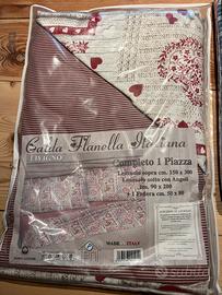 Lenzuola flanella singole 2 set