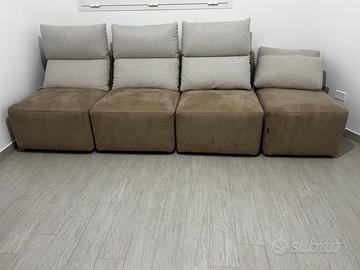 Divano Samoa Sassy 3 Sedute + pouf + 2 Cuscini