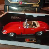 Modellino jaguar e type cabriolet 1961 burago 1:18