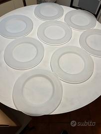 Servizio piatti in vetro opaco diametro cm.32
