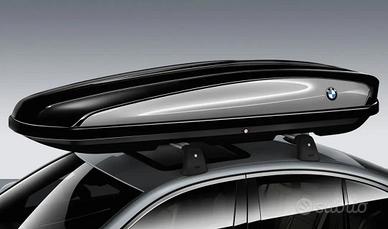 BMW 520 nero e argento  -Box da tetto
