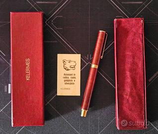 Penna stilografica Kelermes radica vintage mai usa