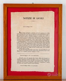 Bando d'informazione del maggio 1849, Rep. Romana