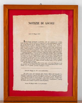 Bando d'informazione del maggio 1849, Rep. Romana