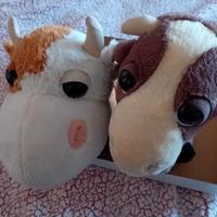 BigHeadz peluche Mucca +Pecora Amici fattoria