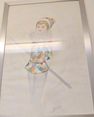 Arlecchino acquerello Natalina Castaldi 