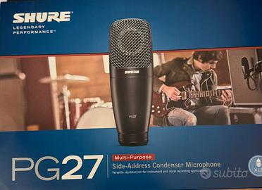 Microfono a condensazione SHURE PG27 , nuovo .