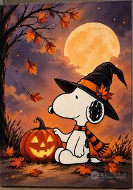 Quadro Snoopy Halloween