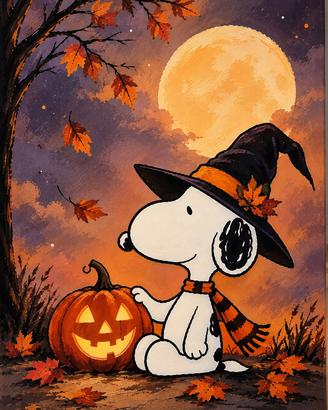 Quadro Snoopy Halloween