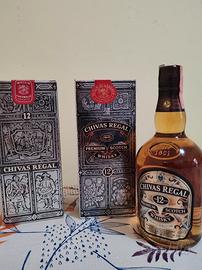 3 bottiglie di Whisky Chivas vintage anni '80/'90