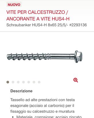 tassello a vite HILTI HUS4 H NUOVO  