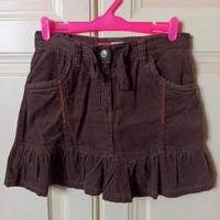 🍫 Gonna Mini CONBIPEL Velluto a Coste con Balza