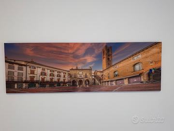 Quadro tela panorama Piazza Vecchia BG