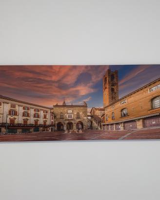 Quadro tela panorama Piazza Vecchia BG