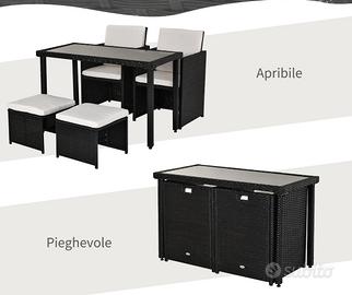 Tavolo con sedie balcone