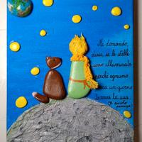 Quadro con sassi "il piccolo principe"
