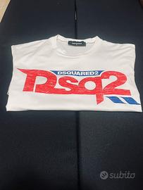 T-Shirt Dsquared 2 Bianca Taglia M ( CON FATTURA )