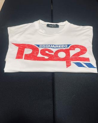 T-Shirt Dsquared 2 Bianca Taglia M ( CON FATTURA )