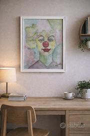 Quadro in acquerello originale con cornice 36x44