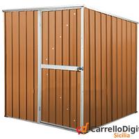 Box da giardino lamiera 175x185cm legno chiaro