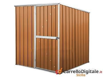 Box da giardino lamiera 175x185cm legno chiaro