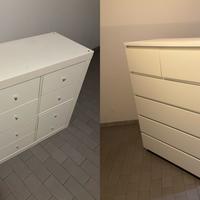 IKEA MALM + KALLAX bianche con cassetti