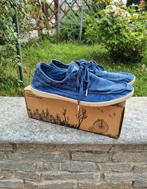 Natural world 45 uomo blu scarpe estive cotone 