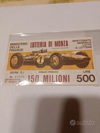 biglietto lotteria di Monza 1965