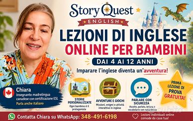 Lezioni di inglese online per bambini 4-12 anni