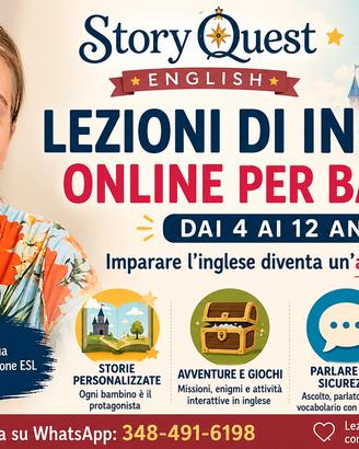 Lezioni di inglese online per bambini 4-12 anni