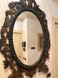 Specchiera ovale antica