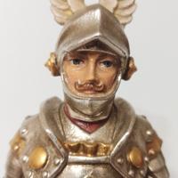 soldatino statua di crociato di legno 