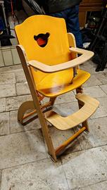 Seggiolone in legno Pali