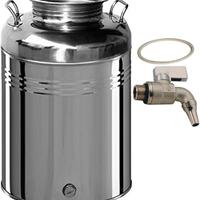 Contenitore fusto bidone olio Inox