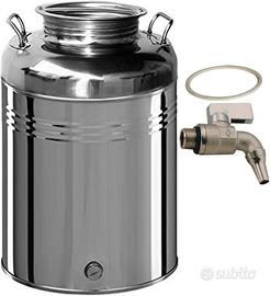Contenitore fusto bidone olio Inox