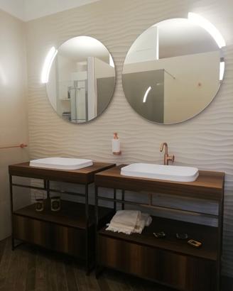 MOBILE BAGNO ALLUMINIO E EUCALIPTO