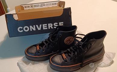 Converse Chuck Taylor All Star Lift Hi Nere e oro